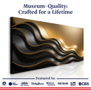 Black and Gold Minimalist Abstract Wall Art IV