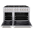 ZLINE 48" Select Dual Fuel Range Gas Cooktop Electric Convection Oven Stainless Steel Brass Burners HDR-BR-48