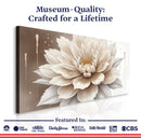 Single Beige Flower Abstract Wall Art