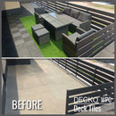 Deck Tile Corner Ramp Edge - for Premium WPC Interlocking Tiles | DECKO (3.1" x 3.1" x 0.8") - (One Piece)