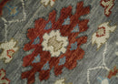 Hand Knotted Gray, Red and Beige Traditional Vintage Style Custom Made Wool Area Rug