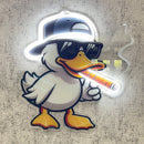 Cool Duck Plexiglass Neon Art, Duck Neon Sign, Neon Light Sign, Neon Wall Art