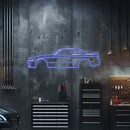 Skyline GT-R R32 Metal Neon Car Wall Art - MTN0035