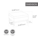 33.86'W Upholstered Wood Base Storage Ottoman with Reversible Lid Coffee Table, Foot Stool Square Footrest with Rubberwood Legs for Living Room Bedroom Entryway and Office, Black Boucle.