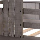 House Bunk Beds Twin Over Full Wood Distressed Grey