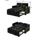 Velvet Sofa Bed With Adjustable Sleeper For Small Spaces