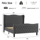 LIFT UP VELVET GRAY  FULL SIZE BED