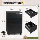 Locking 3 Drawer Steel File Cabinet With Digital Lock