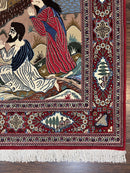 Persian Kashan Pictorial Rug 3x5 - Jesus on Cross