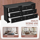 Black Dresser With 6 Drawers And TV Stand Storage Chest