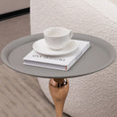 Mermaid Tail End Coffee Table Round Side Table, Modern Metal Pedestal Table, Minimalist Accent Table for Small Spaces, Drink Martini Table Decoration for Living Room