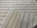 New Turkish Kilim Rug 5x8 Flatweave Carpet, Bohemian Rug, Contemporary Rug, Hand Woven, Wool Area Rug, Gray and Taupe, Striped Pattern