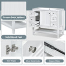 36' Bathroom Vanity with Sink Combo, One Cabinet and Three Drawers, Solid Wood and MDF Board, White (Old Sku:SY999505AAK)