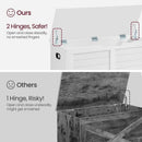 Cloud White LargeCapacity Storage Bench Hinges Chest