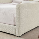 Cute Rabbit Ear Upholstered Platform Bed Frame With Safety Rail