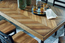 Blondon 60 Inch Solid Wood Dining Set Brown Finish Durable Construction