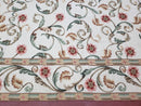 Needlepoint Rug 9x12, European Aubusson Design, Floral Allover Garden Pattern, New Needlepoint Area Rug, Ivory Rug, Hand Woven, Flatweave