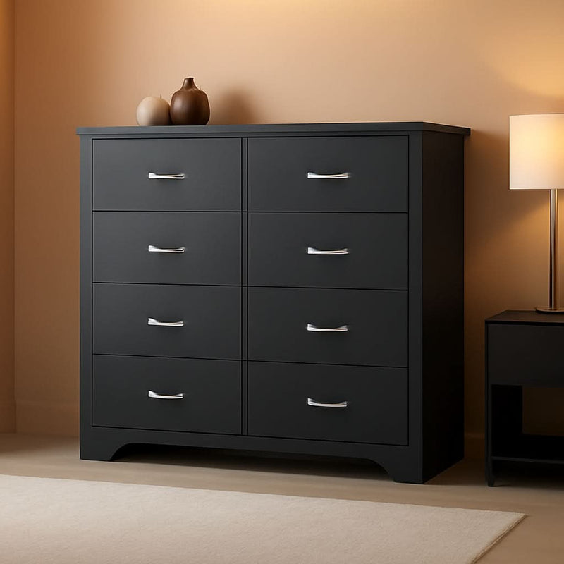 contemporary black dresser Solid Wood With Six Drawers Elevating any bedroom with modern elegance Black Contemporary Dresser With Large