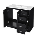 Bathroom Vanity With Sink Combo, Storage Cabinet, Freestanding Set With 3 Drawers & Soft Closing Doors
