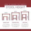 Zeke White 24 Inch Counter Stool Modern Kitchen Seating