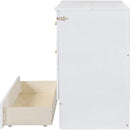 Full Size Murphy Bed with Large Drawers,White