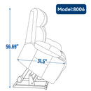 Grey Dual Motor Infinite Position Up to 350 LBS Chenille Power Lift Recliner Chair, Heavy Duty Motion Mechanism with 8-Point Vibration Massage and Lumbar Heating, Dual Cup Holders