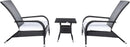 Outdoor Edna Black White Cushion 3 Piece Patio Lounge Set