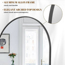 30x71 Inch Arched Full Length Mirror Black Aluminum Frame