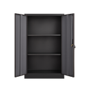 Metal Storage Cabinet with Locking Doors and Adjustable Shelf, Folding Filing Storage Cabinet , Folding Storage Locker Cabinet for Home Office,School,Garage, Black