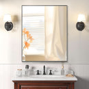 24X32 Inch Black Aluminum Frame Wall Mirror For Bathroom Vanity Horizontal Or Vertical Mount