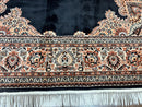 Karastan Rug 10x13, Karastan Ebony Kirman Rug, Room SIzed Wool Pile Vintage Karastan Carpet, Belgium Power Loomed Rug, Black Semi Open Field