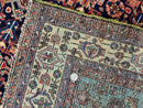 Antique Persian Rug 5 x 6.7, Navy Blue & Ivory, Handmade Persian Wool Carpet, Hamadan Angelas Rug