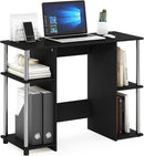 Jaya Computer Desk Americano Finish With Storage Shelves
