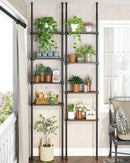 Adjustable Tall Narrow Bookcase 4 Tier Ladder 64 To 113 In