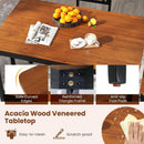 Executive Solid Rubber Wood Space Saving Dining Set
