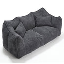 Soft beanbag chair with high resilience foam core for two people. The comfortable square recliner sofa is ideal for family members and friends engaged in games, reading, watching TV