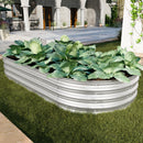 Galvanized Raised Garden Bed Kit, Heavy Duty, Rust-Resistant, 6x3x1ft, Silver