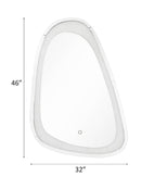 Noralie - 46" Accent Mirror With LED - Mirrored & Faux Diamonds