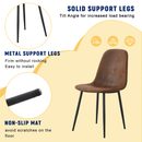 Modern Transferred Walnut Leg Suede Backrest Dining Chair and Herringbone MDF Dining Table Set - A Model of Elegance and Durability for Home Furnishing