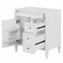 Bathroom Vanity With 2 Drawers And Tip-Out Drawer, Storage Cabinet