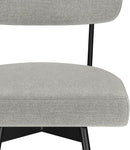 Giselle Swivel Bar Stools Set 2 29 Inch Upholstered Light Grey