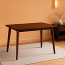 Shaye Walnut Dining Table Solid Wood 47.2 Inch Length