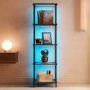 Display Shelf Floor Lamp With RGBW Light And Black Finish