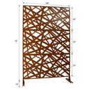 Outdoor & Indoor Privacy Screen Metal Privacy Screen 76' H×48' W, Freestanding Decorative Privacy Screen for Deck Balcony Patio, Privacy Fence Panels for Outside Lawn Garden PS117 BROWN
