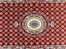 Pakistani Rug 6x9, European Aubusson Design, Wool Handmade Vintage Carpet, Dark Red, 6 x 9 Medium Sized Rug
