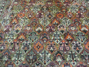 Antique Persian Bakhtiari Rug 7x10 - Multicolor Repeated Panel Design - Vegetable Dyed Rug - Hand Knotted Wool Room Sized Oriental Carpet 7 x 10 Rug