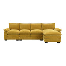 [VIDEO]118' Modern Chenille Sectional Sofa with Double Cushions,Storage Pockets,5 Seat Upholstered Indoor Furniture,L-shaped Comfy Cloud Couch with Reversible Chaise for Living Room,Apartment,3 Colors