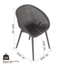 Modern Lounge Chair Set With Round Table