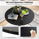 Bar Table Convertible Height Twenty Four Inch RoundTop Surface