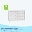 White Six Drawer Dresser For Nursery Organization Solutions